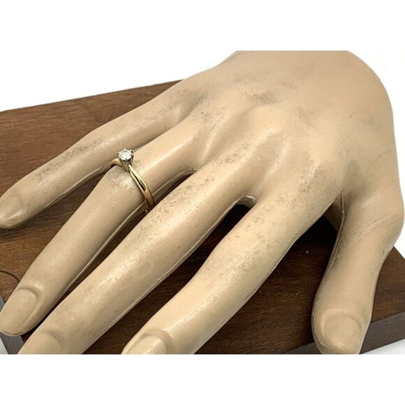 Diamond Engagement Ring 14k Yellow Gold 0.20 Carat Estate Jewelry Size 6… - Picture 14 of 14